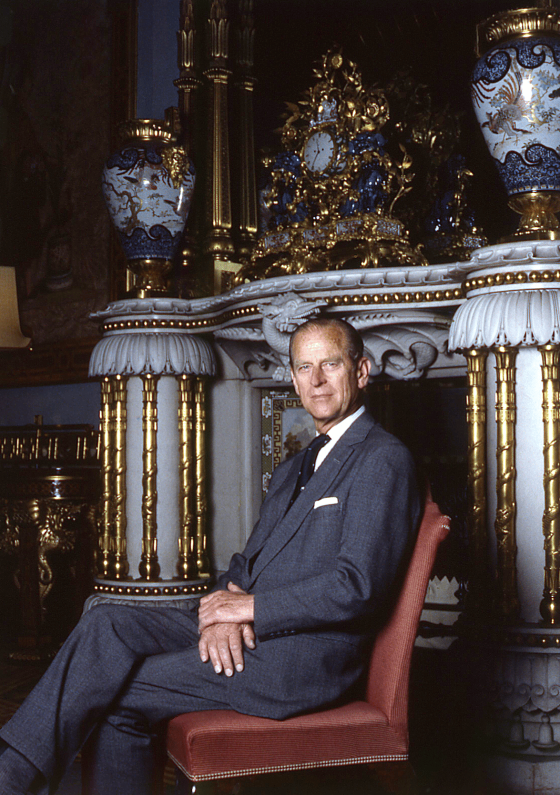 il Duca di Edinburgo, Principe Filippo, nella sala cinese a Buckingham Palace, 1992 (photo) / © Allan Warren / Bridgeman Images